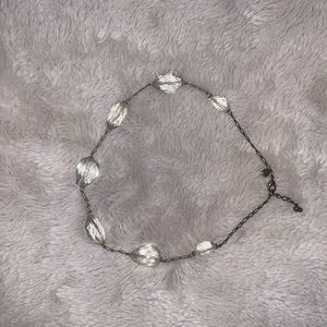 Super Cute Silver choker with Gems